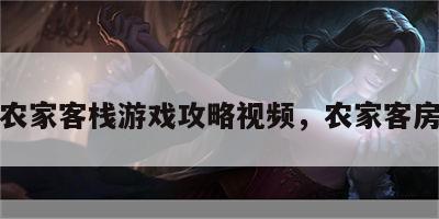 农家客栈游戏攻略视频，农家客房